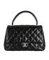 Top Handle, &pound;2,900, Handbags, Black, Lambskin Leather, Front view